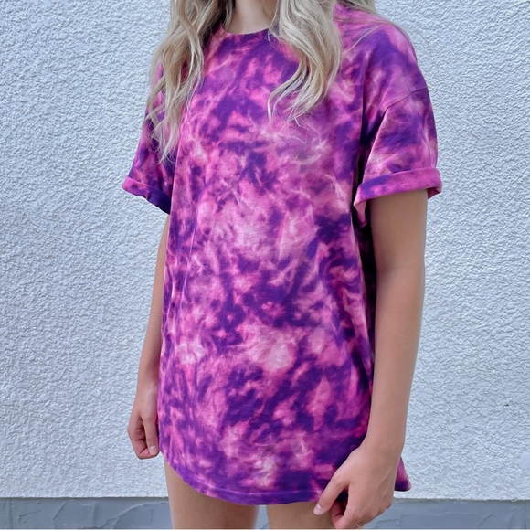 Purple Tie Dye T Shirts NWT - Picture 2 of 6